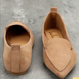 Lulu’s Emmy Camel Suede Pointed Loafers - New In Box Size 6